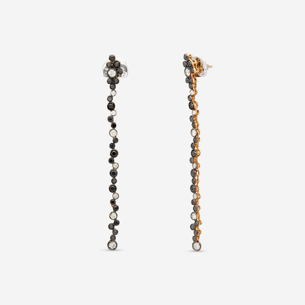 Casato 18K Yellow Gold, Black and White Diamond Duster Earrings 363653 - THE SOLIST - Casato