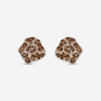 Casato 18K Yellow Gold, Smoky Quartz and Diamond 1.79ct. tw. Flower Earrings 305388 - THE SOLIST - Casato