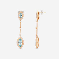 Casato 18K Yellow Gold, Topaz and Diamond 1.07ct. tw. Drop Earrings 98771 - THE SOLIST - Casato