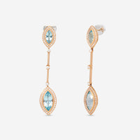 Casato 18K Yellow Gold, Topaz and Diamond 1.07ct. tw. Drop Earrings 98771 - THE SOLIST - Casato