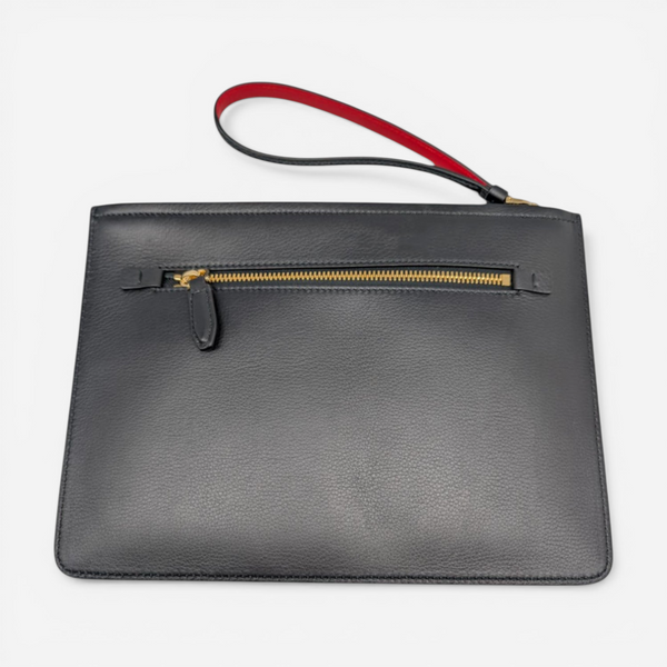 Salvatore Ferragamo Firenze Men's 728058 Black Clutch MSRP $850 - THE SOLIST