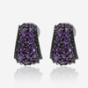 Charles Krypell Roxy Sterling Silver and 14K White Gold, Amethyst and 0.50ct. tw. Black Sapphire Drop Earrings 1 - 613 - RXAMY - THE SOLIST - Charles Krypell