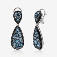 Charles Krypell Roxy Sterling Silver and 14K White Gold, Sapphire 0.87ct. tw. and Blue Topaz Drop Earrings 1 - 607 - RXBT - THE SOLIST - Charles Krypell