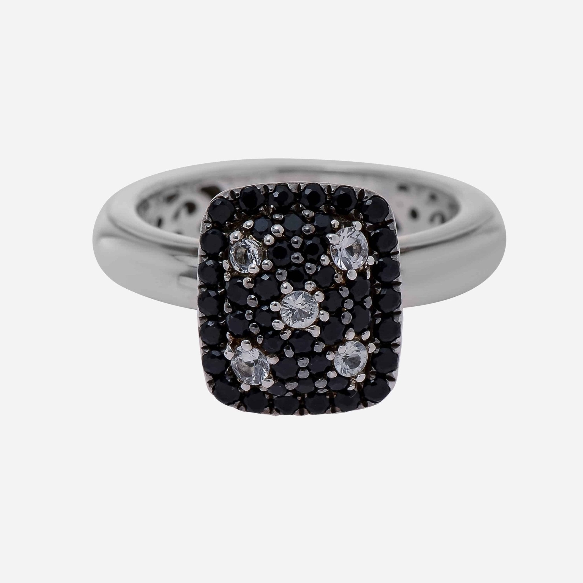 Charles Krypell Starlight Sterling Silver and Black and White Sapphire 0.94ct. tw. Ring Sz. 6.5 3 - 611 - STBSWS - THE SOLIST - Charles Krypell