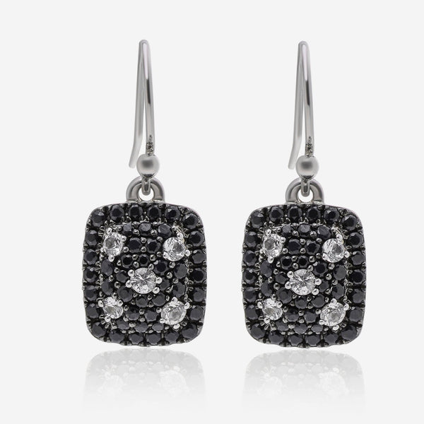 Charles Krypell Starlight Sterling Silver and Black and White Sapphire 1.75ct. tw. Drop Earrings 1 - 611 - STBSWS - THE SOLIST - Charles Krypell