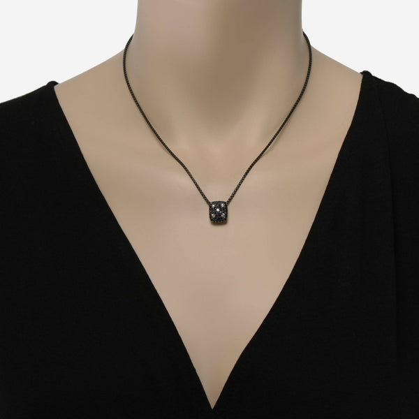 Charles Krypell Starlight Sterling Silver, Black and White Sapphire 0.92ct. tw. Pendant Necklace 4 - 611 - STBSWS - THE SOLIST - Charles Krypell