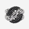 Charles Krypell Sterling Silver and 14K White Gold, Black Sapphire 1.93ct. tw. Statement Ring 3 - 6722 - SBS - THE SOLIST - Charles Krypell