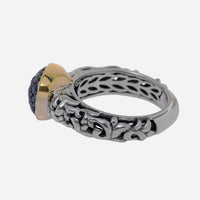 Charles Krypell Sterling Silver and 14k Yellow Gold, Black Diamond 0.65ct. tw. Ring Sz. 6.5 3 - 6507 - SBLKP - THE SOLIST - Charles Krypell