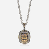 Charles Krypell Sterling Silver and 18K Yellow Gold, and Diamond 0.35ct. tw. Pendant Necklace 4 - 6512 - SCD - THE SOLIST - Charles Krypell