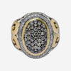 Charles Krypell Sterling Silver and 18K Yellow Gold, Brown Diamond 0.95ct. tw. and White Diamond 0.25ct. tw. Statement Ring 3 - 6435 - SBRP - THE SOLIST - Charles Krypell