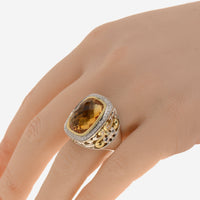 Charles Krypell Sterling Silver and 18k Yellow Gold, Citrine and Diamond 0.40ct. tw. Ring Sz. 6.75 3 - 6512 - SCD - THE SOLIST - Charles Krypell