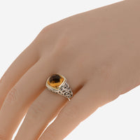 Charles Krypell Sterling Silver and 18K Yellow Gold, Citrine Gemstone Ring Sz. 6.5 3 - 6643 - SC - THE SOLIST - Charles Krypell