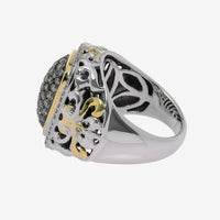 Charles Krypell Sterling Silver and 18K Yellow Gold, White and Brown Diamond 1.20ct. tw. Statement Ring Sz. 6.5 3 - 6442 - SBRP - THE SOLIST - Charles Krypell