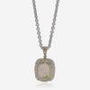 Charles Krypell Sterling Silver and 18K Yellow Gold, White Mother of Pearl and White Diamond 0.35ct. tw. Pendant Necklace 4 - 6512 - SWMPD - THE SOLIST - Charles Krypell