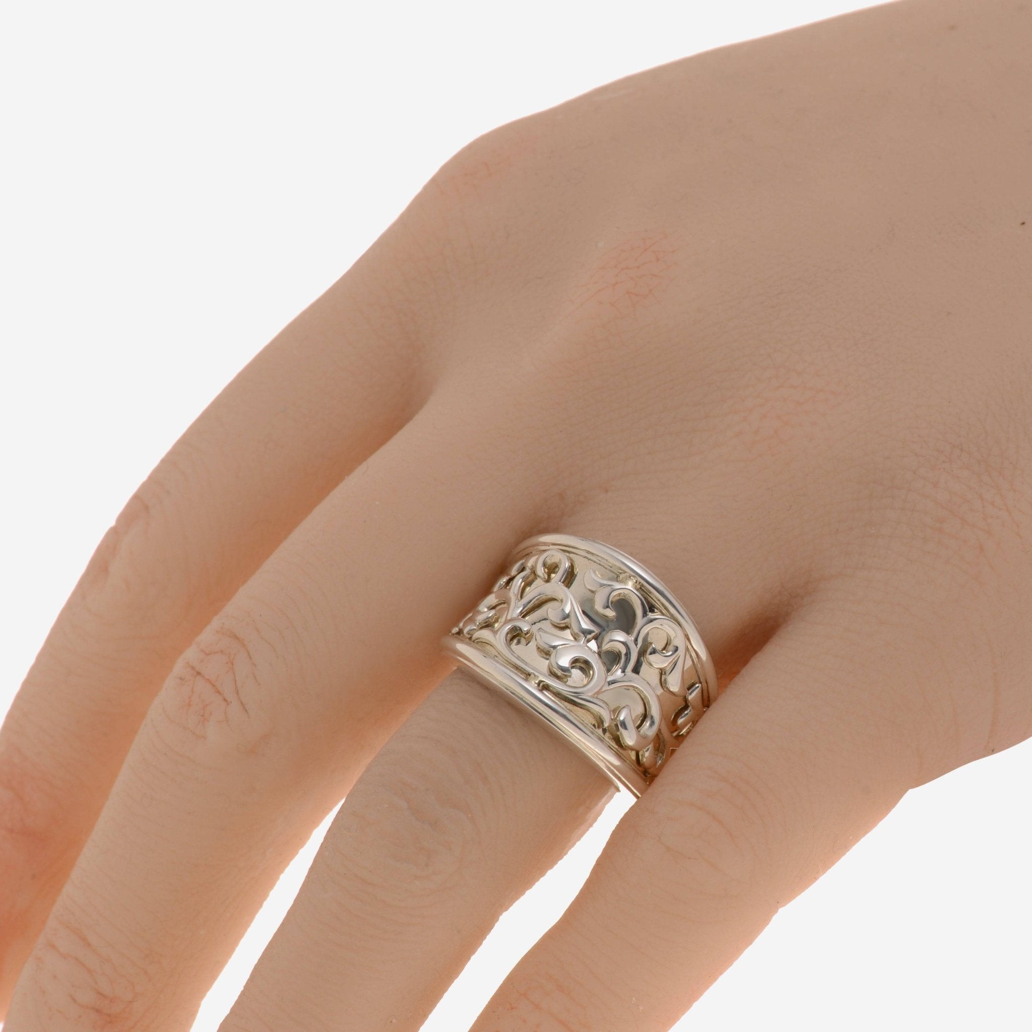 Charles Krypell Sterling Silver Arabasque Band Ring 3 - 6976 - ils - THE SOLIST - Charles Krypell