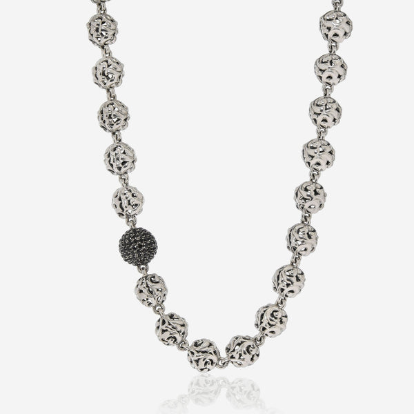 Charles Krypell Sterling Silver, Black Sapphire 2.09ct. tw. Collar Necklace 4 - 6823 - SBS - THE SOLIST - Charles Krypell