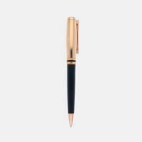 Chopard Brescia Black Leather Rose Gold-Plated Metal Ballpoint Pen 95013-0388