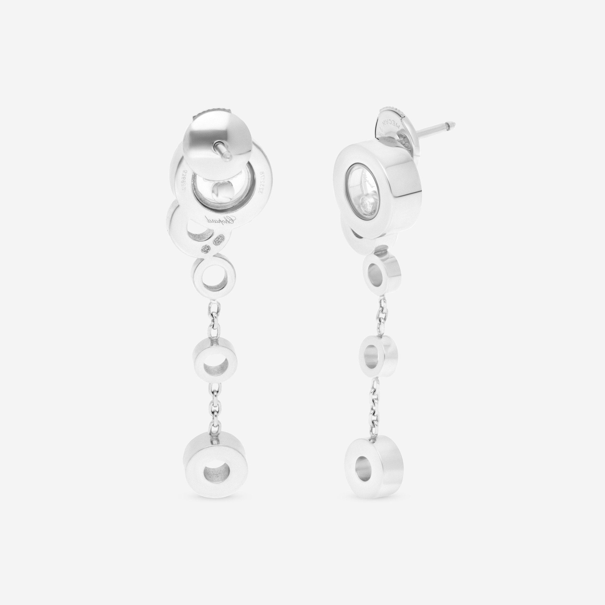 Chopard Happy Bubbles 18K White Gold Diamond Drop Earrings 836982 - 1001 - THE SOLIST - Chopard