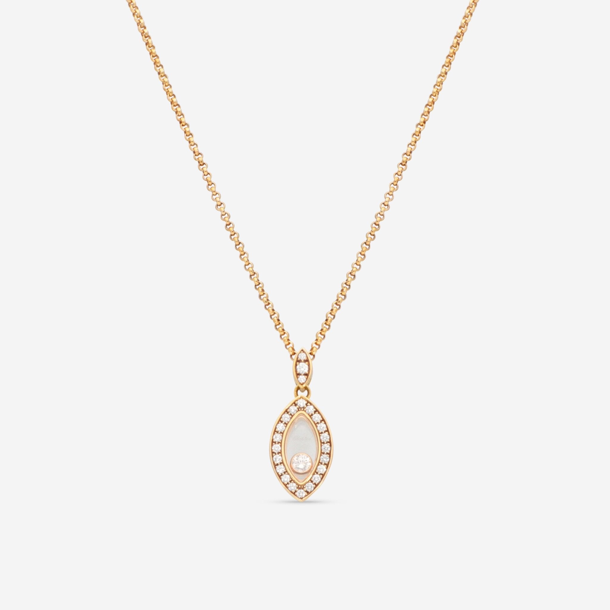 Chopard Happy Diamonds 18K Yellow Gold Diamond Pendant Necklace 795256 - 0001 - THE SOLIST - Chopard