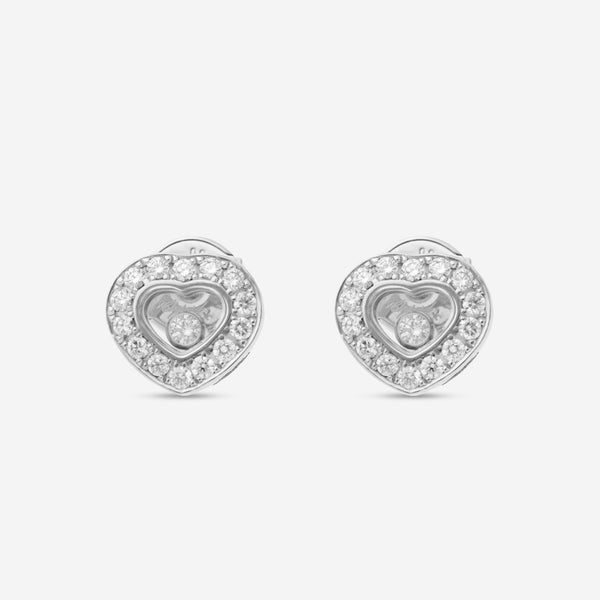 Chopard Happy Diamonds Icons 18K White Gold Diamond Stud Earrings 831084 - 1001 - THE SOLIST - Chopard