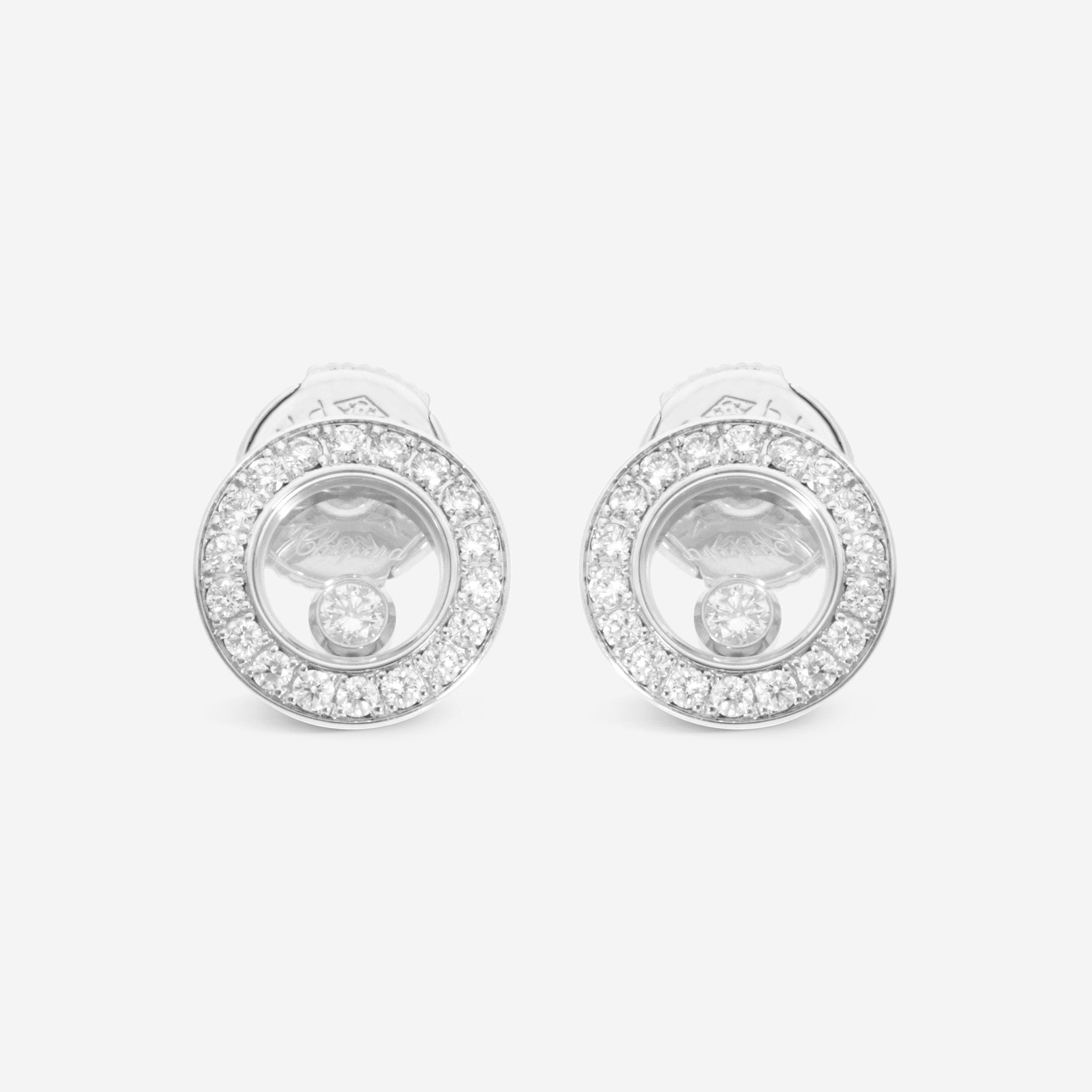 Chopard Happy Diamonds Icons 18K White Gold Diamond Stud Earrings 83A017 - 1201 - THE SOLIST - Chopard