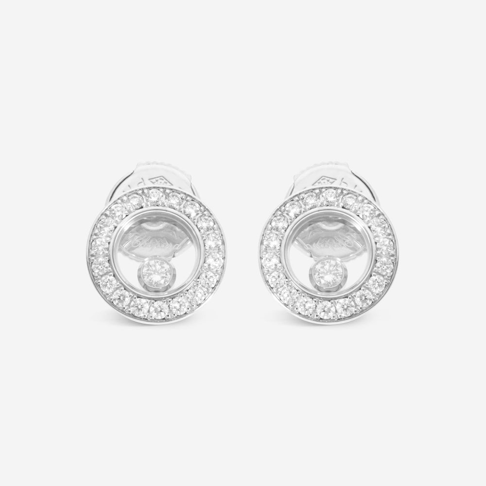 Chopard Happy Diamonds Icons 18K White Gold Diamond Stud Earrings 83A017 - 1201 - THE SOLIST - Chopard