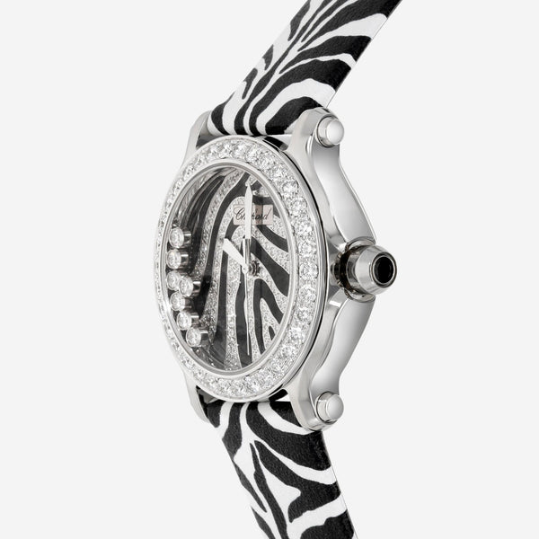 Chopard Happy Sport Diamond Set Zebra Dial Quartz Ladies Watch 278475 - 2003 - THE SOLIST - Chopard