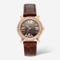 Chopard Happy Sport Round 18K Rose Gold 30mm Quartz Ladies Watch 274189 - 5006 - THE SOLIST - Chopard
