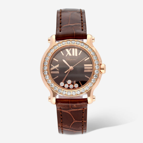 Chopard Happy Sport Round 18K Rose Gold 30mm Quartz Ladies Watch 274189 - 5006 - THE SOLIST - Chopard
