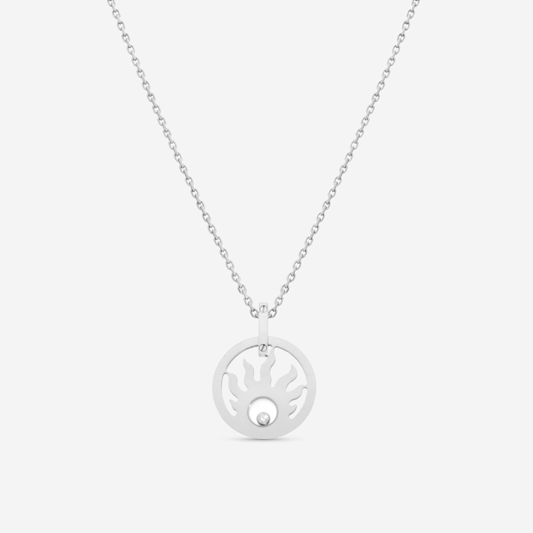 Chopard Happy Sun 18K White Gold Diamond Pendant Necklace 796980 - 1001 - THE SOLIST - Chopard