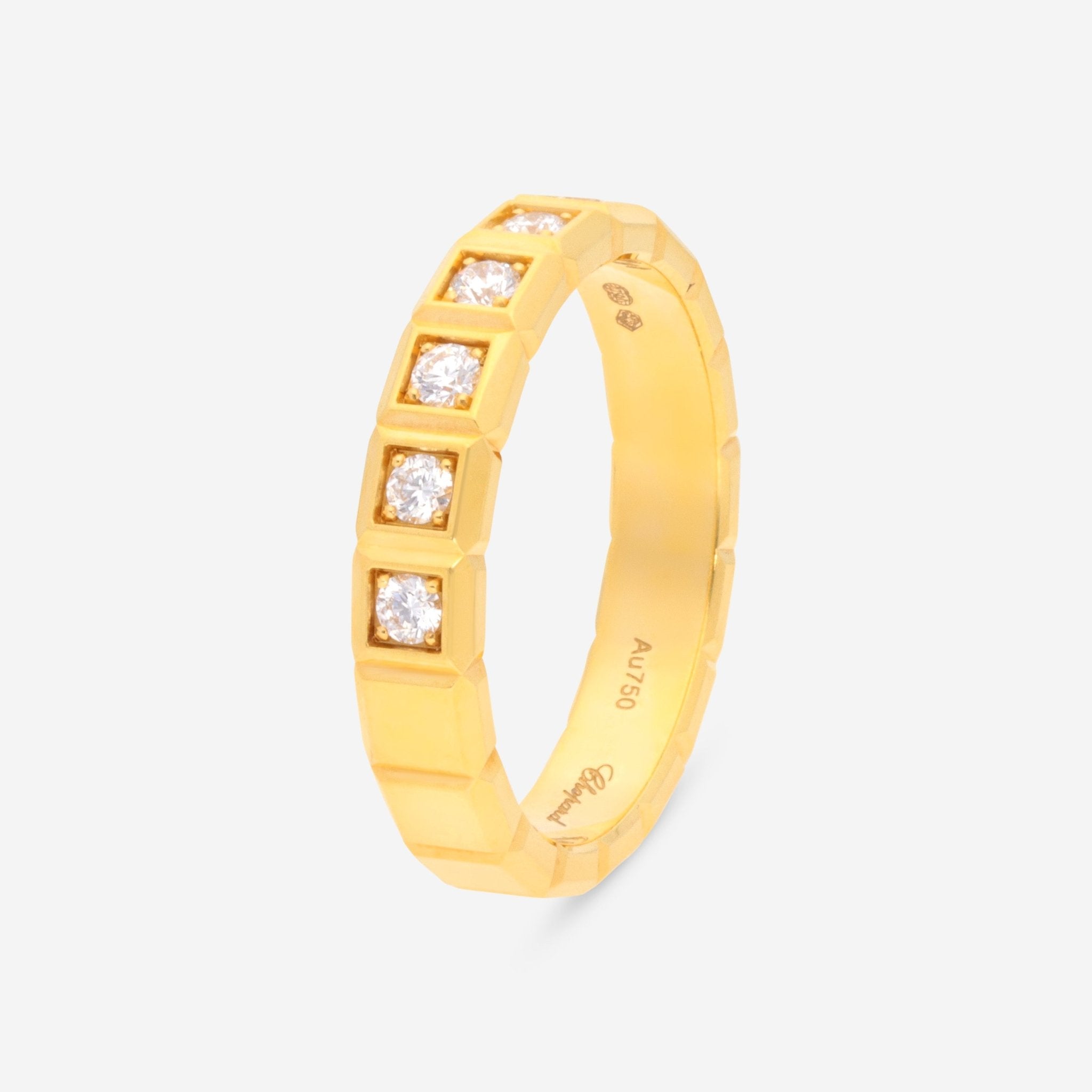 Chopard Ice Cube 18K Yellow Gold Diamond Band Ring 829834 - 0041 - THE SOLIST - Chopard