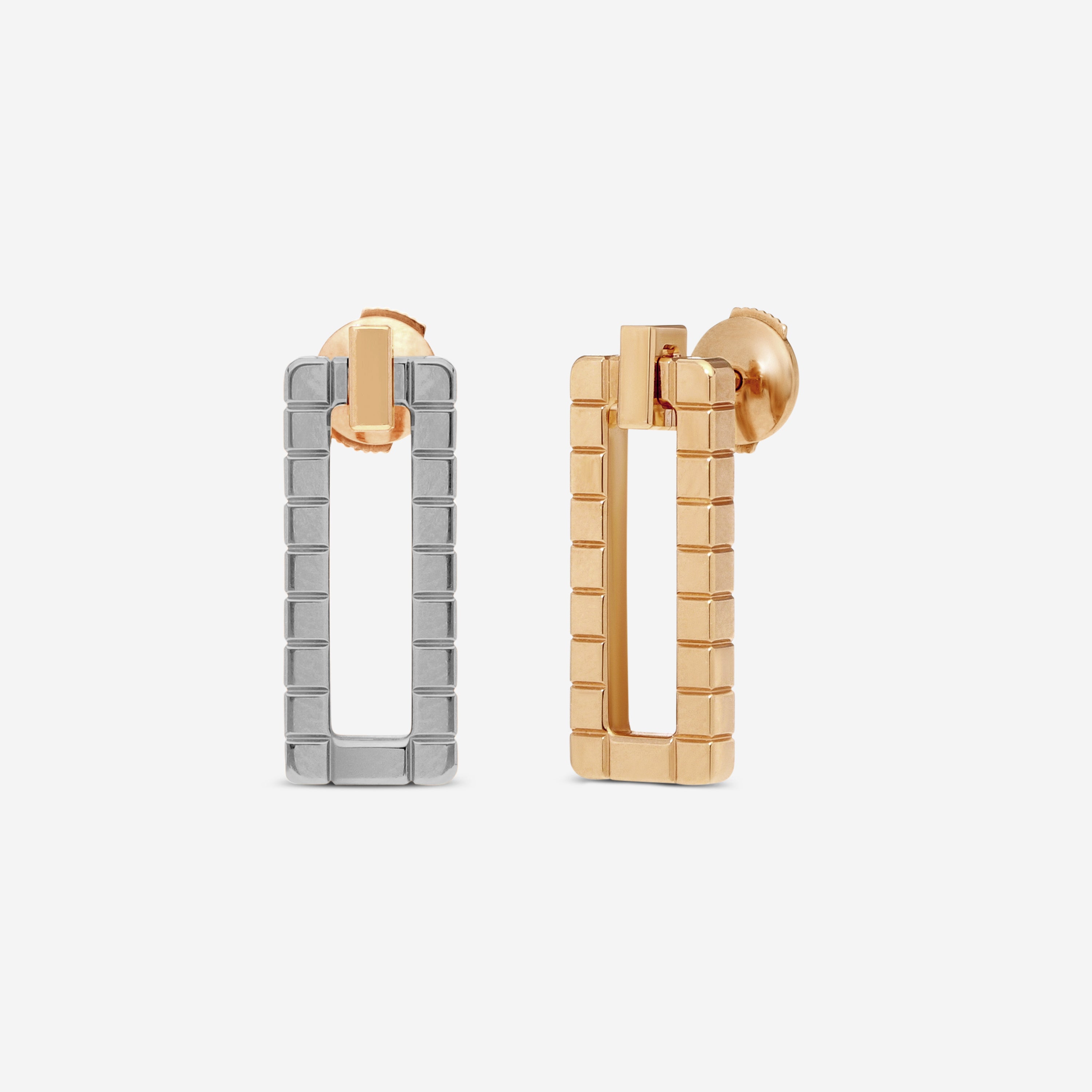 Chopard Ice Cube 18K Rose and White Gold Earrings 839895-9004