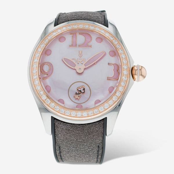 Corum Bubble Stainless Steel/18K Rose Gold 42mm Diamond