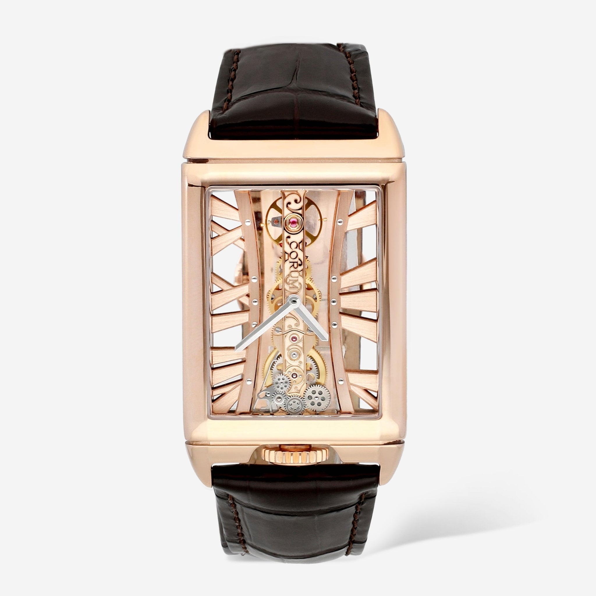 Corum Golden Bridge 18K Rose Gold Manual Wind Men's Watch B113/03044 - THE SOLIST - Corum