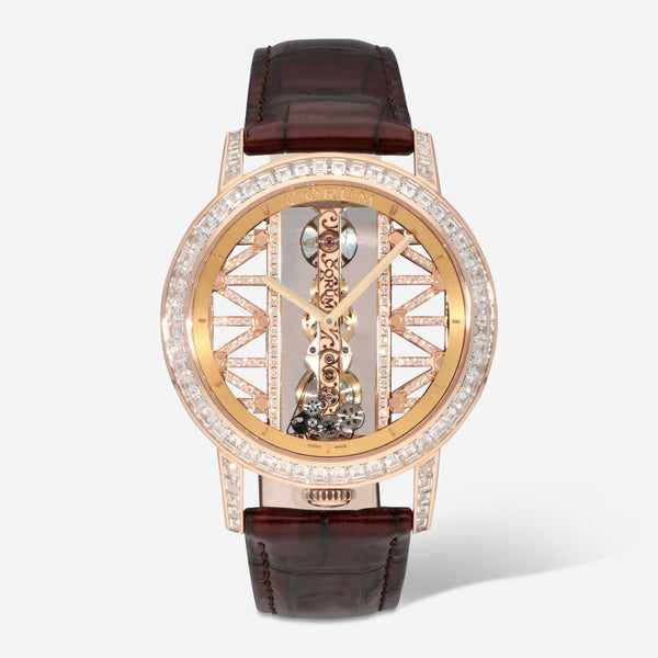 Corum Golden Bridge 43 Baguette 18K Rose Gold Manual Wind Men's Watch B113/03252 - THE SOLIST - Corum