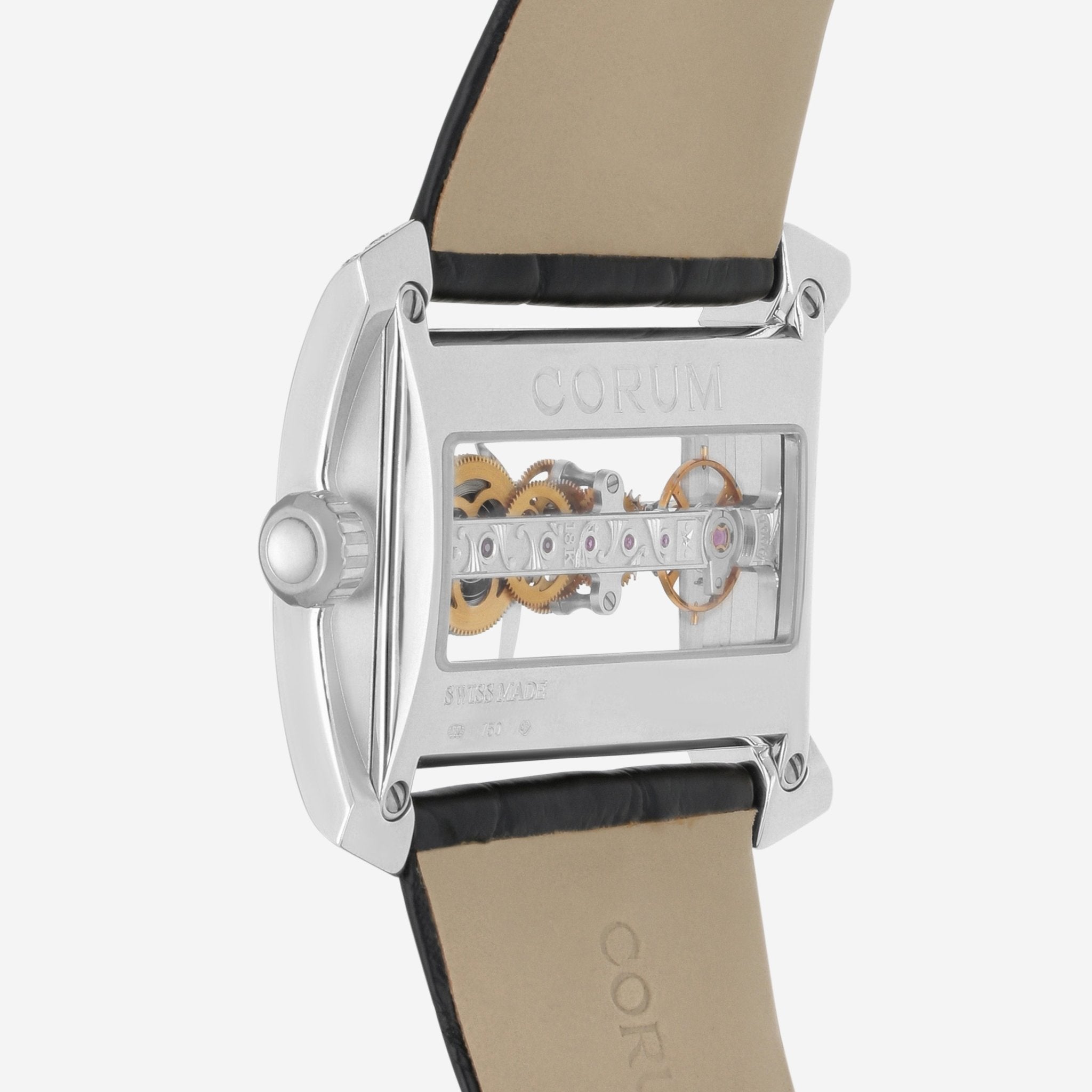 Corum Golden Bridge Lady 18K White Gold Manual Wind Ladies Watch B113/00680 - THE SOLIST - Corum