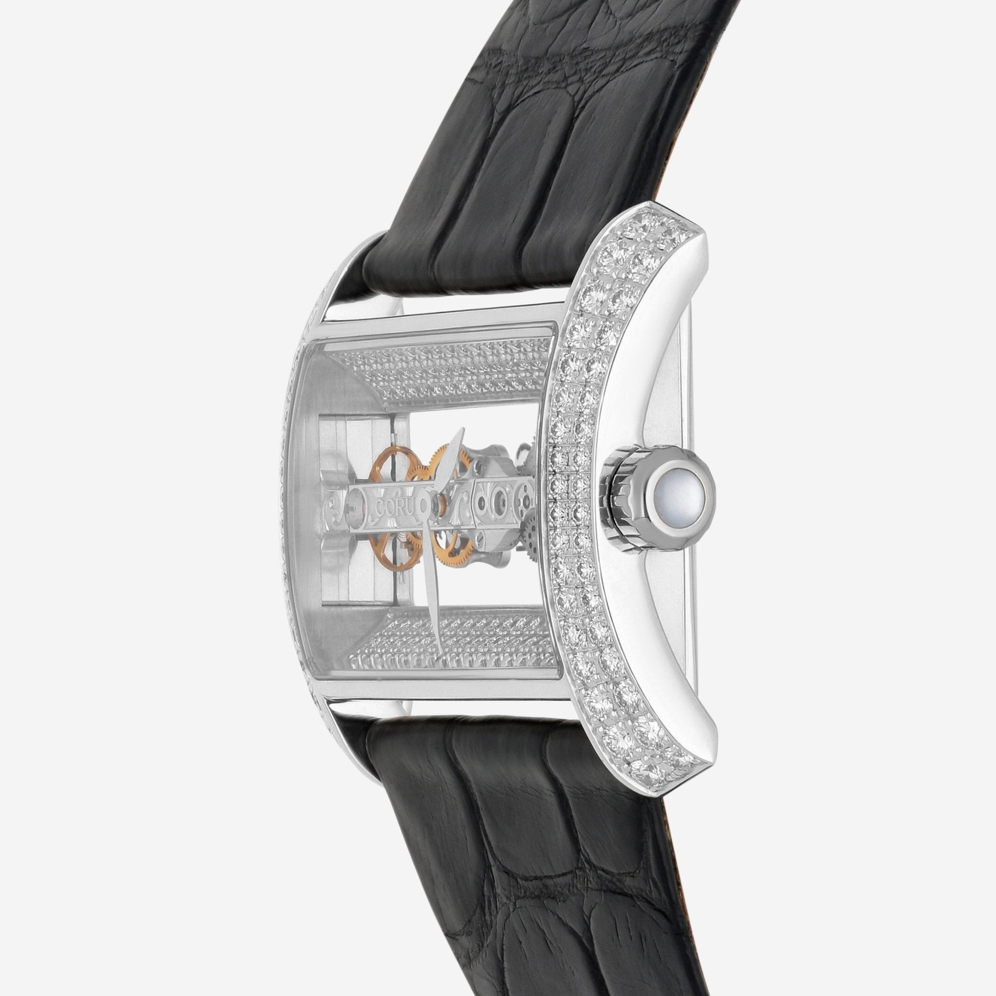 Corum Golden Bridge Lady 18K White Gold Manual Wind Ladies Watch B113/00680 - THE SOLIST - Corum