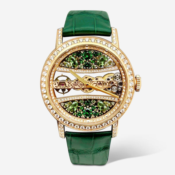 Corum Golden Bridge Round 39 18K Rose Gold Manual Wind Ladies Watch B113/03787