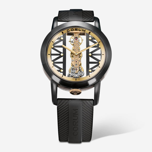 Corum Golden Bridge Round 43 Tourbillon Black DLC Titanium Manual Wind Men's Watch B213/04013 - THE SOLIST - Corum