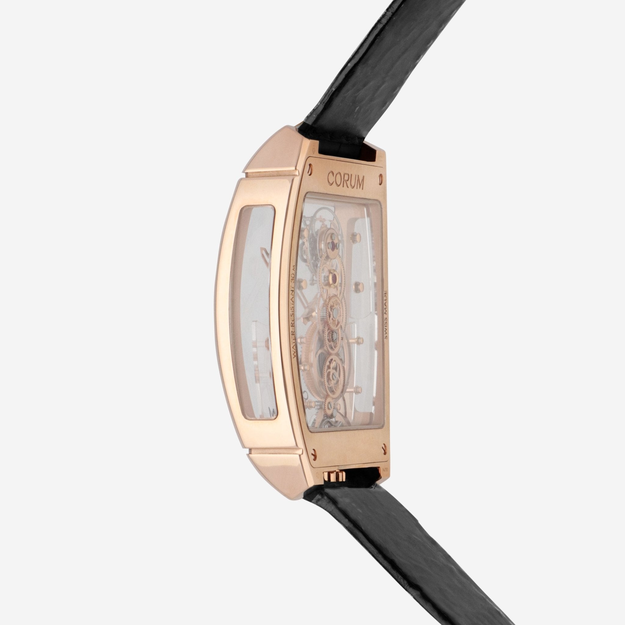 Corum Golden Bridge Tourbillon Panoramique 18K Rose Gold Manual Wind Men's Watch B100/01146 - THE SOLIST - Corum