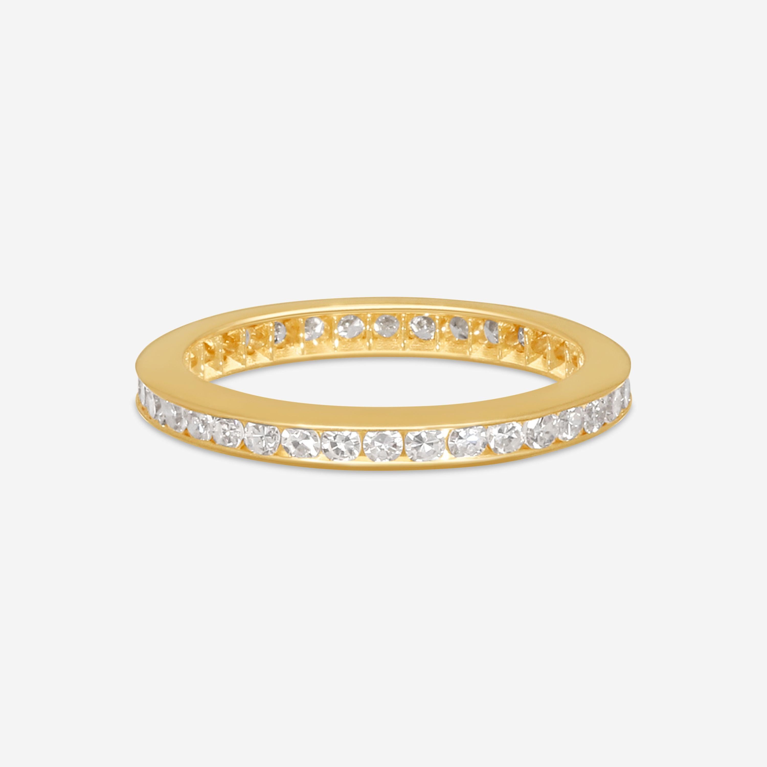 Suna 14K Yellow Gold Diamond Wedding Band Ring Sz. 6 W12YY