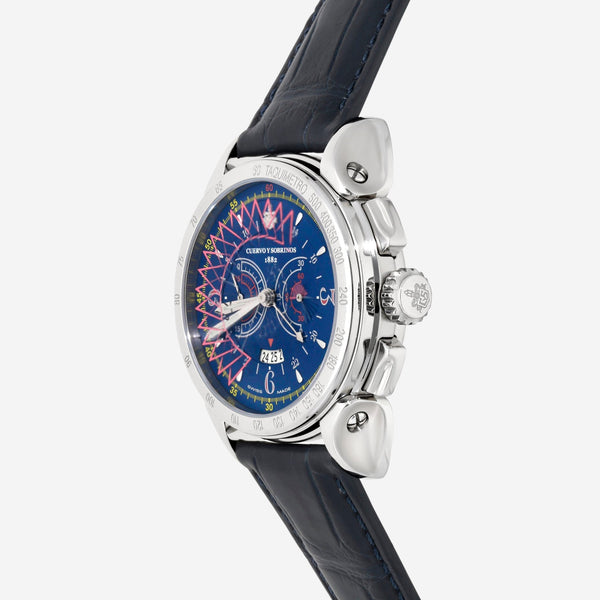Cuervo Y Sobrinos Historiador Vuelo 44mm Stainless Steel Automatic Men's Watch 3201.1B - THE SOLIST - Cuervo Y Sobrinos