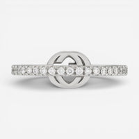 Gucci Interlocking G 18K White Gold Diamond Ring Sz. 6.75 YBC6791130010 - THE SOLIST