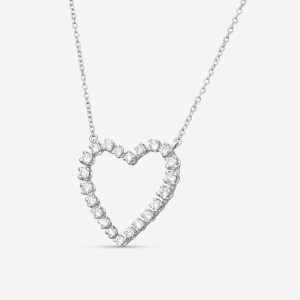 Suna 18K White Gold Diamond Heart Pendant H368W