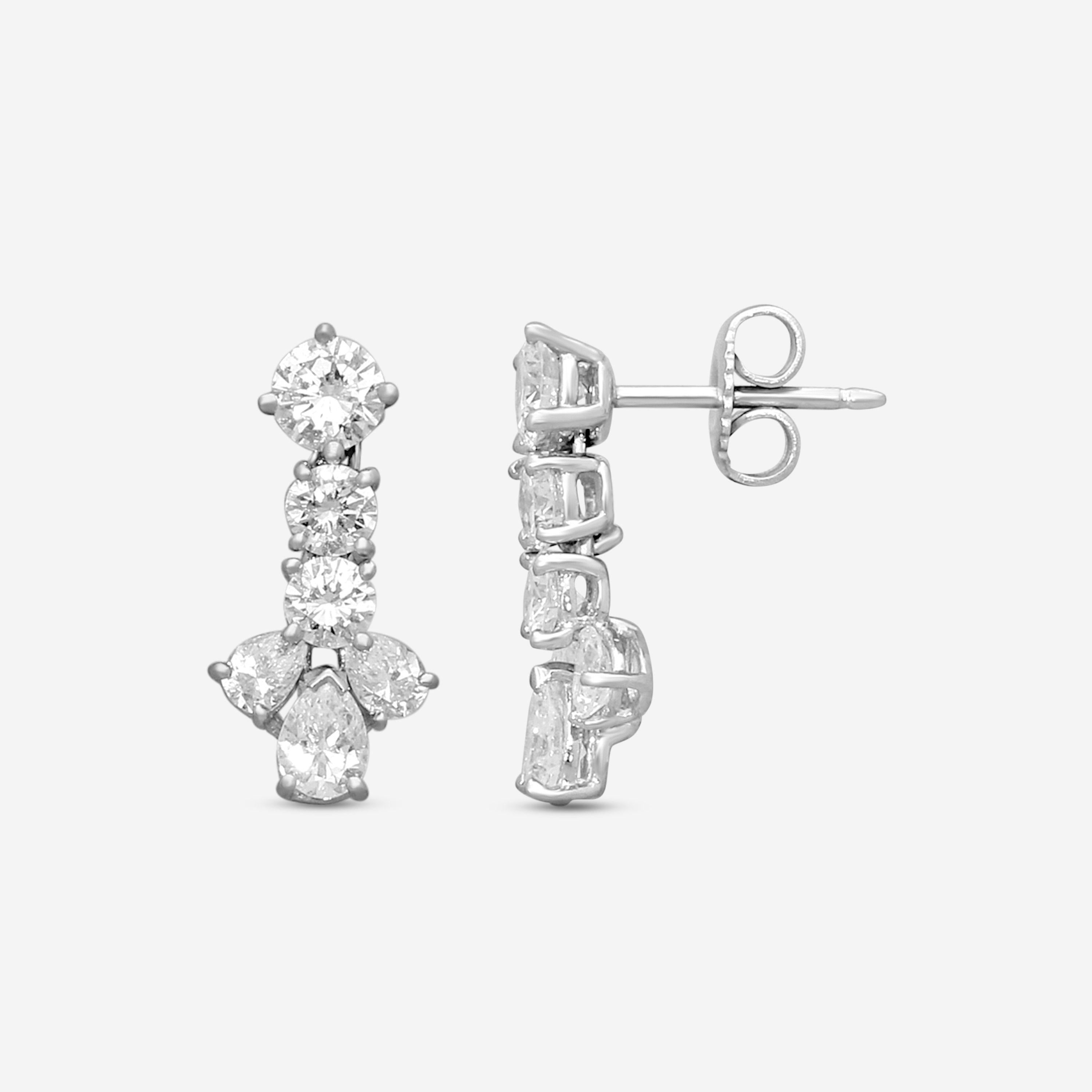 Suna Platinum Diamond Drop Earrings E1172P