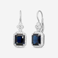 Suna Platinum Sapphire & Diamond Drop Earrings E2462SP-LB