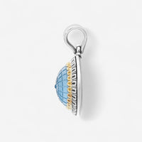 Konstantino Dome Sterling Silver & 18k Yellow Gold Blue Spinel & Mother of Pearl Pendant MEKJ732-628