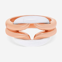 Damiani 18K Rose Gold, White Agate and Diamond Gemstone Ring Sz. 6 - THE SOLIST - Damiani