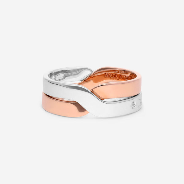 Damiani 18K White and Rose Gold Band Ring 20045735 - THE SOLIST - Damiani