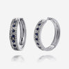 Damiani 18K White Gold, Diamond and Sapphire Huggie Earrings 65594 - THE SOLIST - Damiani